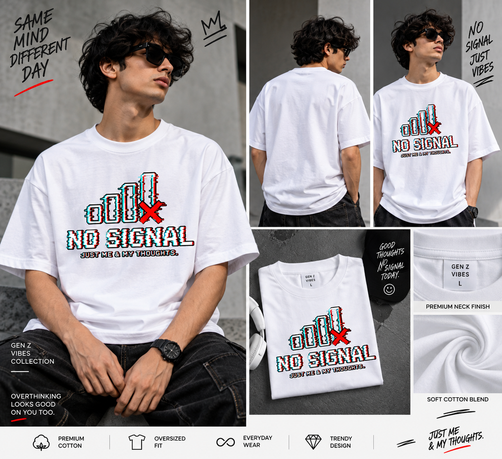 Out of My Head – Just Me & My Thoughts | Gen Z Graphic Oversized T-Shirt